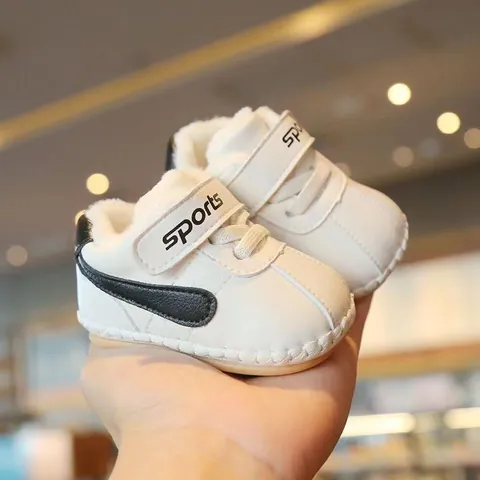 Baby Boys Girls Winter Warm Faux Fur Lined Microfiber Leather Cotton Shoes Infant Soft Sole First Walkers Toddler Sneakers