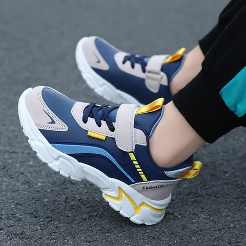 Kids Outdoor Lightweight Non-Slip Running Shoes Breathable Patchwork Fashion Sneakers For Girls Boys Big Kids Autumn Winter
