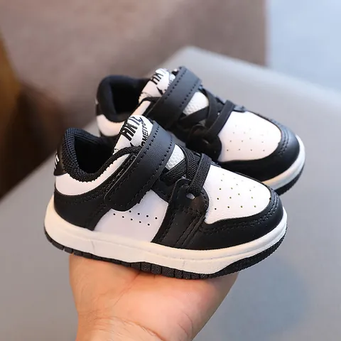 Zapatos de Primeros Pasos para Bebés y Niños Pequeños Suela Blanda Antideslizante de Cuero de Microfibra Con Cierre de Velcro
