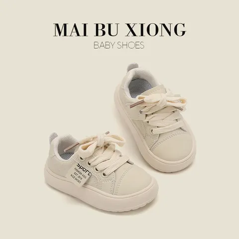 Toddler Walking Shoes For Boys Girls Microfiber Leather Quilted Non-Slip Thick Sole Baby First Walkers Casual Board Sneakers