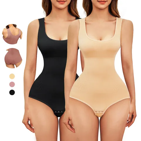 Women Seamless Shapewear Bodysuit Tummy Control Butt Lifter Nylon Spandex Body Shaper Seamless Underwear For Daily Wedding Party