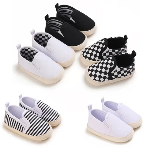 Infant First Walker Shoes Canvas Soft Sole Non-Slip Sneakers For 0-1 Year Old Baby Casual Pre-Walking Shoes