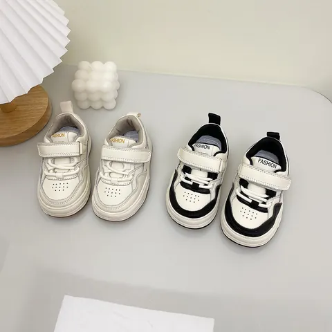 Toddler Prewalker Shoes Microfiber Leather Soft Sole Baby Sneakers Hook And Loop Casual Sporty Infant Walking Shoes Spring Autumn