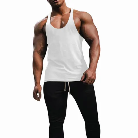 Men's Breathable Fitness Tank Top Sleeveless Sport Vest Slim Fit Solid Color Summer Workout Base Layer Top For Gym Training