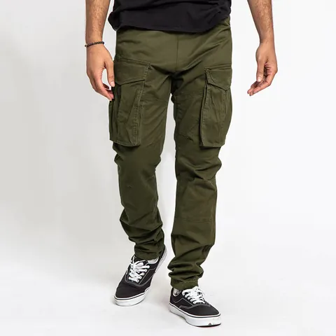 Heren Japanse Casual Cargo Broek Losse Rechte Pijpen Multi-Zakken Trekkoord Werkbroek Hoge Taille Effen Kleur Outdoor Broek