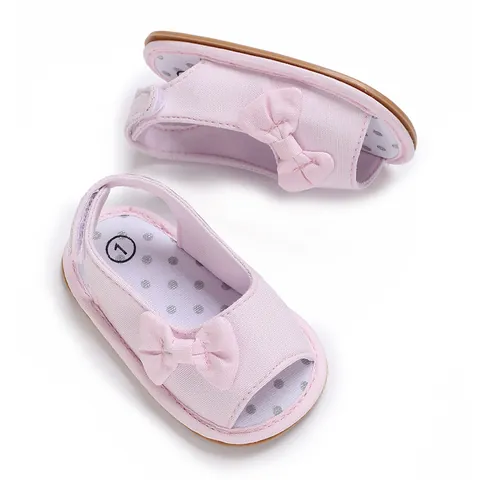 Baby Girls Cute Bow Sandals Breathable Mesh Toddler First Walkers Soft Anti-Slip Sole Summer Outdoor Infant Princess Shoes