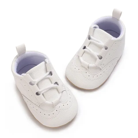 Baby Boy Prewalker Shoes PU Leather Soft Sole Brogue Non-slip Infant First Walker Sneakers Fashion Lightweight Breathable Footwear
