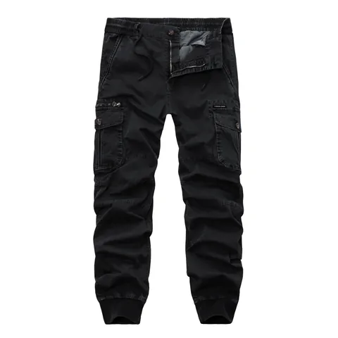 Men's Cargo Jogger Pants Fashionable Multi Pocket Cotton Blend Casual Slim Fit Outdoor Sweatpants For Men Stylish Bottoms