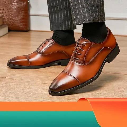 Herren Business Formal Leder Oxford Schuhe Cap Toe Spitze Laced Dress Schuhe Atmungsaktiv Weiche Sohle Höhenvergrößerung Schuhe