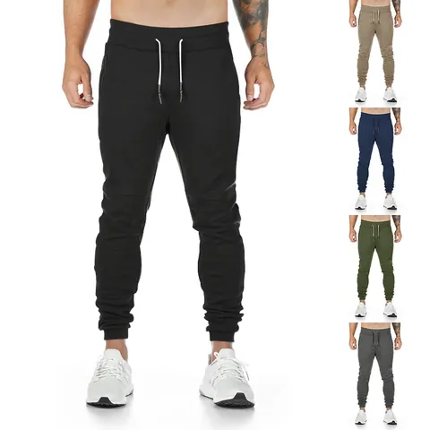Men's Casual Athletic Slim Fit Joggers Sweatpants With Zipper Pockets Drawstring Waist For Gym Workout Outdoor Running Pants