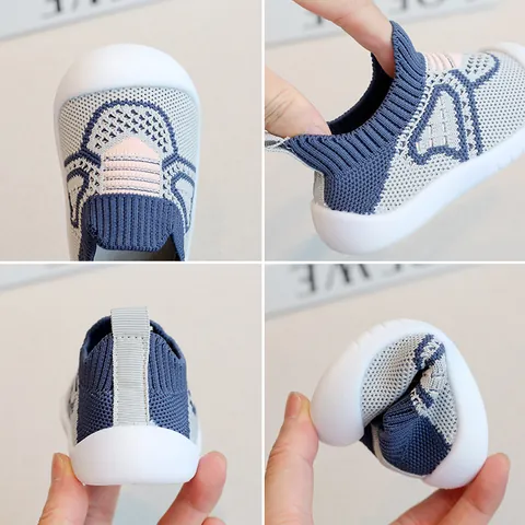 2023 Autumn New Baby Fly-knit Soft Sole Floor Sock Shoes For Toddlers Non-Slip Indoor Kindergarten Breathable Walker Shoes