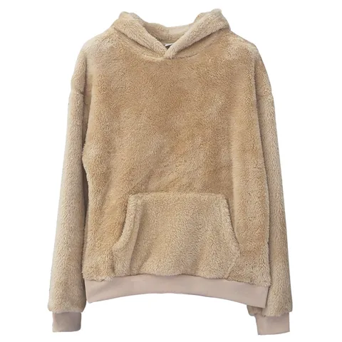 Herren Oversized Doppel-Fleece Kapuzenpullover Schwerer Einfarbig Sweatshirt Mit Kängurutasche Für Den Winter Lässige Alltagskleidung