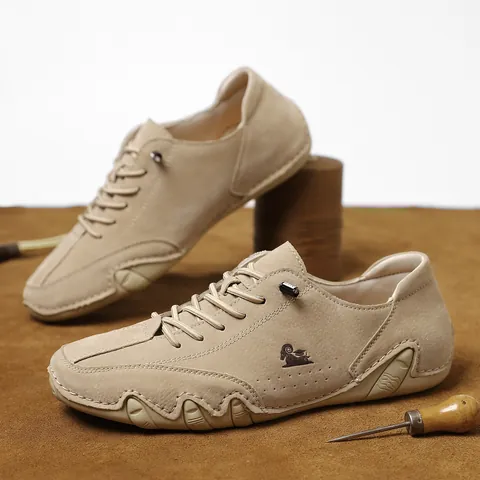 Zapatos Casuales de Corte Bajo de Piel de Cerdo para Hombre Suela de Pulpo Ondulada Transpirables Resistentes al Desgaste Zapatos Martin Moda Aire Libre