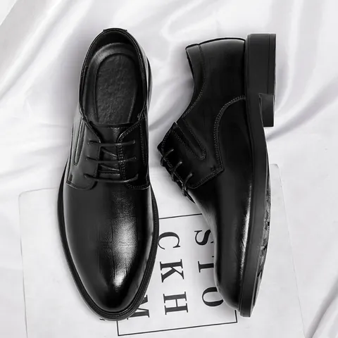 Herren Business Formelle Leder Derby Schuhe Wasserdicht Höhenerhöhung Anzugschuhe Hochzeit Bräutigam Schuhe