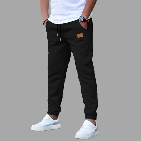 Men's Casual Cargo Jogger Pants Solid Color Patchwork Loose Straight Trousers Drawstring Elastic Waist Autumn Sweatpants