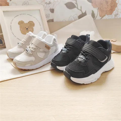 Kinder Funktionssneaker Atmungsaktives Mesh Kunstleder Klettverschluss Sportschuhe Für Kleinkinder Jungen Mädchen Lässige Wanderschuhe