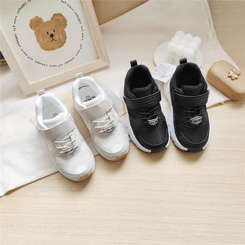 Kinder Funktionssneaker Atmungsaktives Mesh Kunstleder Klettverschluss Sportschuhe Für Kleinkinder Jungen Mädchen Lässige Wanderschuhe