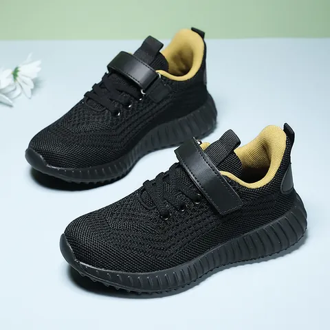 Kids Running Shoes Breathable Mesh Sneakers Hook and Loop Lightweight Sports Shoes for Boys Girls Daily School Training