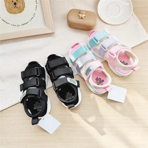 Sommer Kinder Sport Sandalen Für Jungen Mädchen MLW Strandschuhe Atmungsaktiv Klettverschluss Rutschfest Kleinkind Outdoor Sandalen