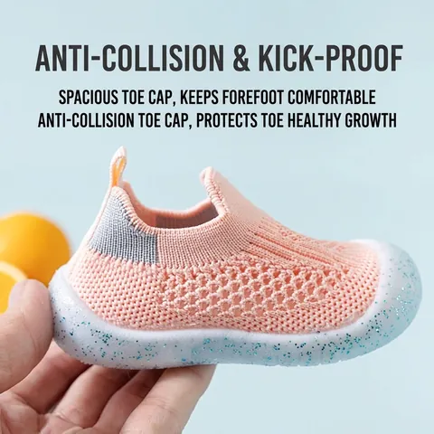 Toddler Kids Flyknit Mesh Sock Shoes Breathable Soft Sole Anti Slip Sneakers For Boys Girls Walking School Sports Shoes
