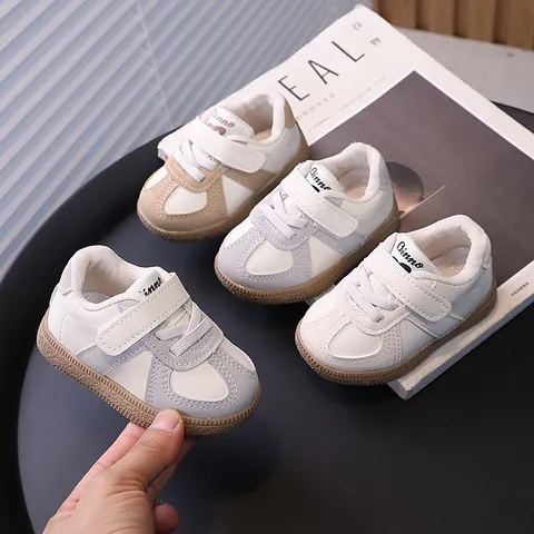 Zapatos de Primeros Pasos para Bebé Suela Blanda Antideslizante Cuero PU Zapatillas Casuales para Niños y Niñas Transpirables