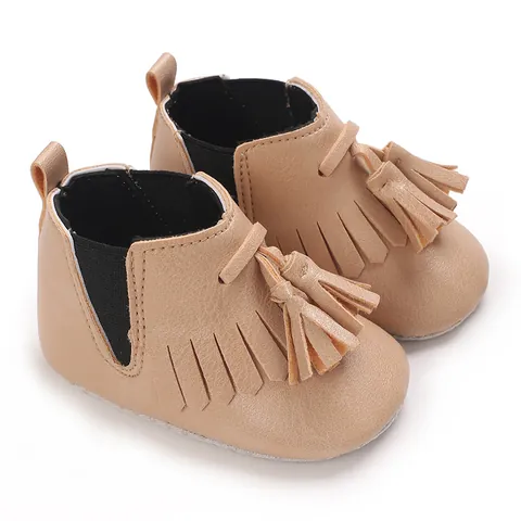 Säugling Baby Mädchen Quasten High Top Weiche Sohle Schuhe PU Leder Böhmische Fransen Lauflernschuhe Stiefel Lässig Frühling Herbst Schuhe