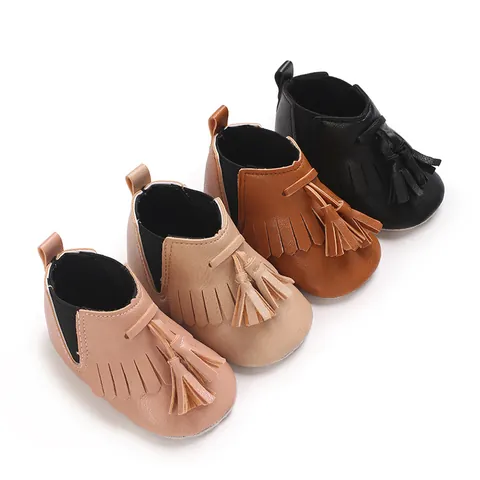 Säugling Baby Mädchen Quasten High Top Weiche Sohle Schuhe PU Leder Böhmische Fransen Lauflernschuhe Stiefel Lässig Frühling Herbst Schuhe