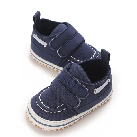 Säugling Baby Junge Segeltuch Lauflernschuhe Weiche Sohle Rutschfeste Lässige Kleinkinderschuhe Mit Klettverschluss Klassische Sneaker