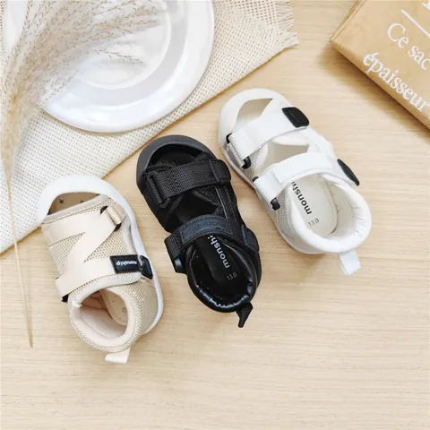 Monship Baby Lauflernschuhe Kleinkinder Atmungsaktives Netzgewebe Geschlossene Zehenpartie Weiche Sohle Sommer Strandschuhe Jungen Mädchen