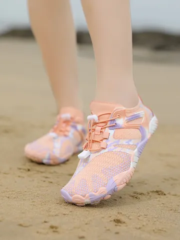 Chaussures d'Eau Respirantes Antidérapantes pour Hommes Femmes Camouflage Séchage Rapide Extérieur Plage Natation Chaussures de Pataugeage Baskets Sport
