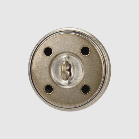 Bouton Métallique Ancre Vintage Laiton Plaqué Argent Relief Rond Pour Blazer Manteau Veste Accessoire Style Marin
