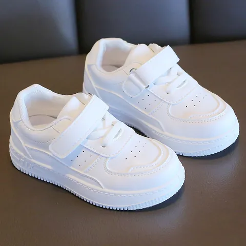 Kinder Casual Skateschuhe Atmungsaktiv Kunstleder Schul-Sneaker Klettverschluss Sportschuhe Für Jungen Mädchen