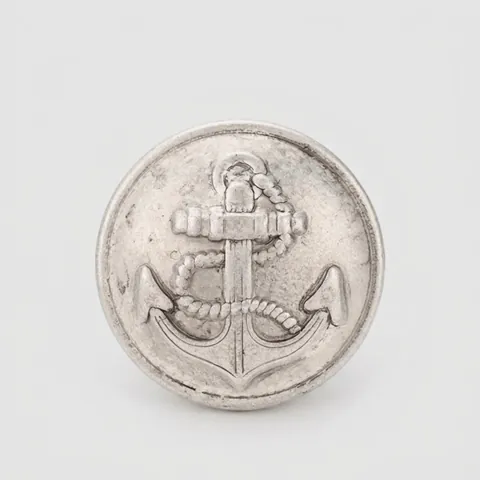 Retro Embossed Anchor Brass Buttons Nautical Style Metal Buttons For School Uniform Suit Blazer Coat Clothing Accessories