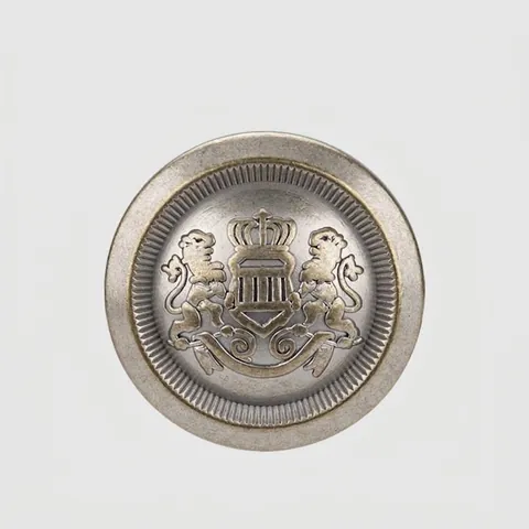 Vintage Zinc Alloy Metal Button Crown Lion Crest Embossed Shank Button For High End Coat Suit Blazer Uniform DIY Sewing