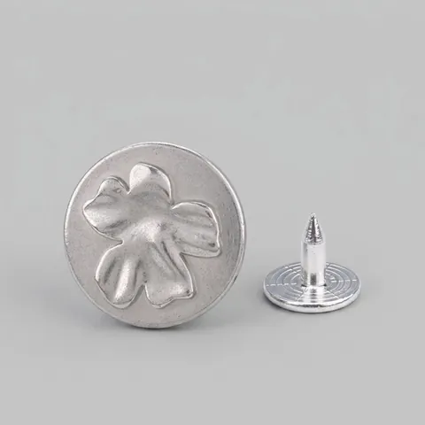 No-Sew Jeans Button Waist Adjuster Removable Metal Flower Pattern Instant Fastener Replacement Tightener Pins For Pants