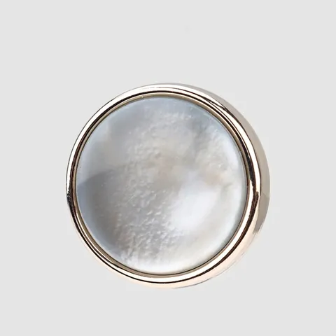 Boutons en Nacre Noire Naturelle Avec Bordure en Métal Électroplaqué de Haute Qualité Boutons de Couture Ronds pour Costumes de Luxe Blazers Manteaux