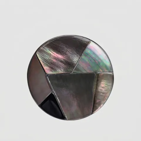 Natural Black Lip Mother of Pearl Shell Buttons High-end Geometric Mosaic Round Button For Coat Suit Apparel Sewing Craft