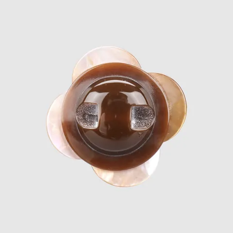Natural White Mother of Pearl Shell Buttons Handmade Inlaid Clover Flower Shape Buttons for High-end Suits Shirts DIY Crafts