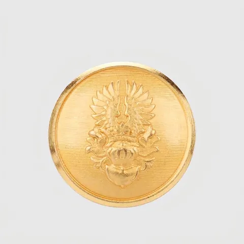 High Quality Brass Metal Buttons Gold Vintage Embossed Shank Buttons For Suit Blazer Overcoat British Style Uniform DIY Craft Accessories