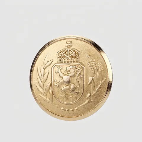 Vintage British Style Lion Crest Brass Metal Buttons High End Gold Buttons For Blazers Suits Coats Jackets Sew On Buttons