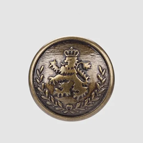 Vintage Brass Lion Crest Buttons High End British Style Relief Metal Buttons For Suits Blazers Coats Jackets Accessories