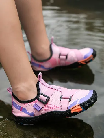 Unisex Kids Quick-Dry Aqua Shoes Outdoor Non-Slip Wading Shoes Lycra Rubber Sole Beach Snorkeling Fishing Footwear For Men Women