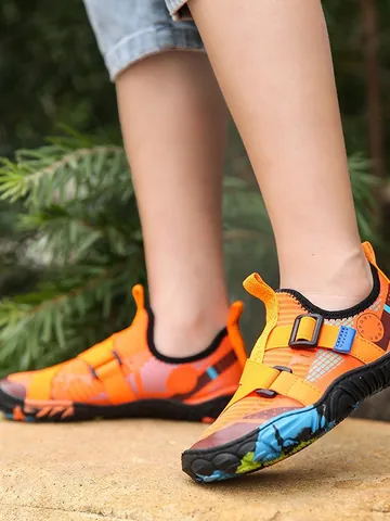 Unisex Kids Quick-Dry Aqua Shoes Outdoor Non-Slip Wading Shoes Lycra Rubber Sole Beach Snorkeling Fishing Footwear For Men Women