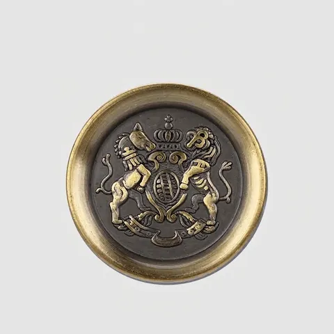 Boutons en Métal Armoiries Royales Britanniques Rétro Laiton Antique Relief en Alliage de Zinc Boutons à Queue pour Manteaux Costumes Couture Bricolage