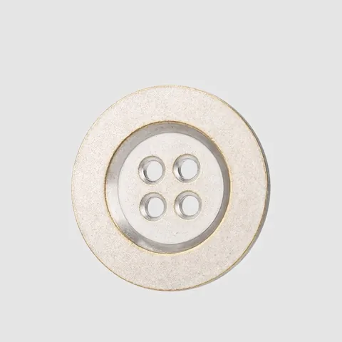 Luxury Round Zinc Alloy Metal Buttons Two Tone Gold Silver Retro Matte Four Hole Sew On Buttons For Coats Suits Blazers