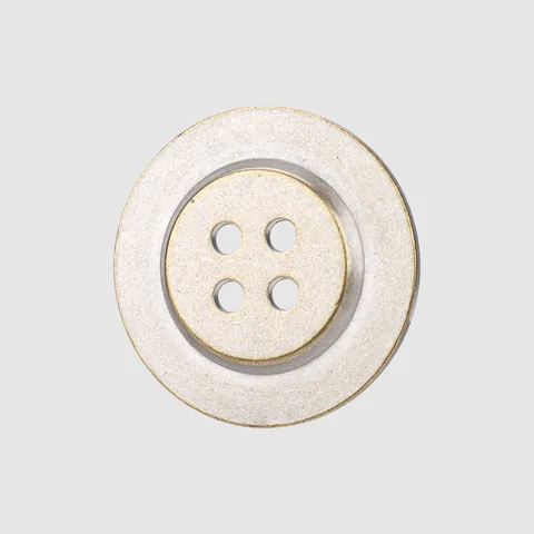 Luxury Round Zinc Alloy Metal Buttons Two Tone Gold Silver Retro Matte Four Hole Sew On Buttons For Coats Suits Blazers