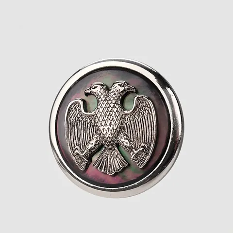 Vintage Doppeladler Metall Ösenknopf Dickkupfer Mit Schwarzer Muscheleinlage Für Anzug Mantel Blazer Luxus Accessoires