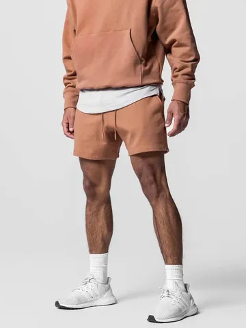 Shorts de Sport en Coton pour Hommes Style Américain Gym Basket Entraînement Course Décontracté Respirant Cordon Brodé