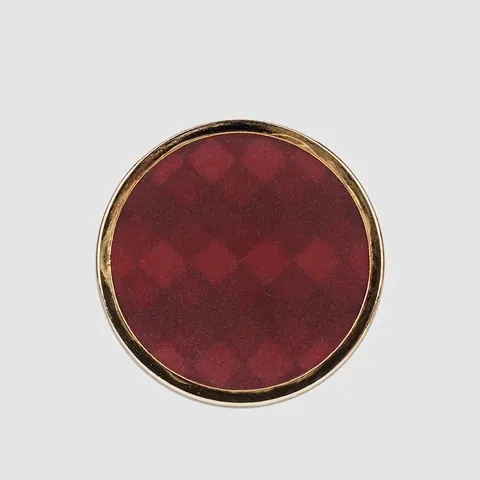 High End Round Metal Resin Splicing Buttons For Suits Overcoats Vintage Gold Edge Checkered Pattern Shank Buttons For Sewing