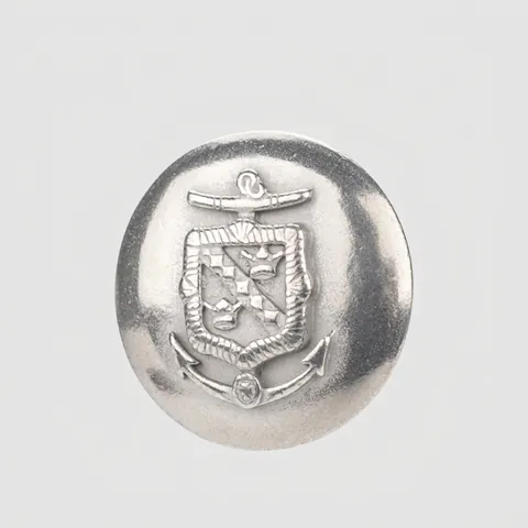 Botones de Aleación de Estaño Estilo Vintage Británico Ancla Escudo Retro Plata Relieve Botones de Metal Decorativos para Chaquetas Trajes Abrigos